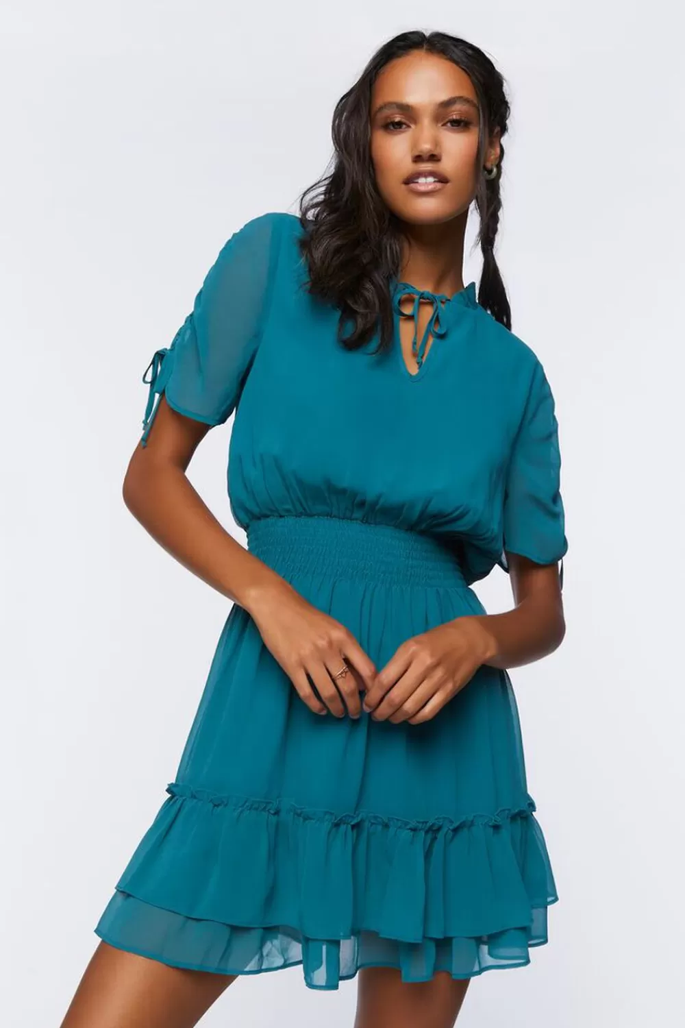 Forever 21 Ruffle-Hem Mini Dress | Women Dresses