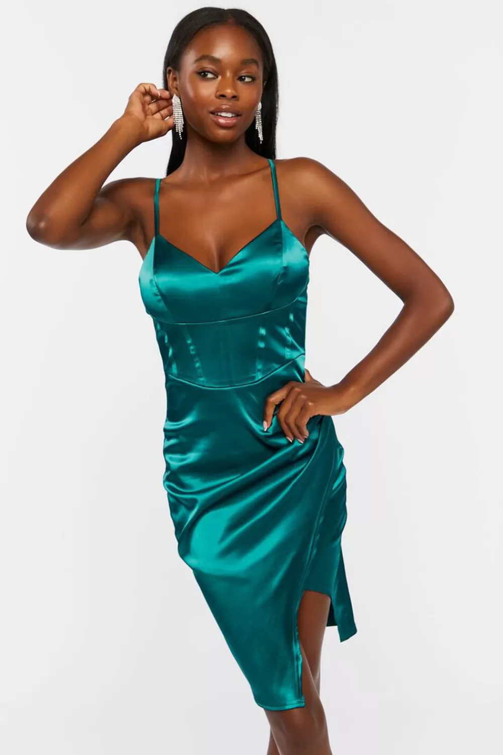 Forever 21 Satin Corset Mini Dress | Women Dresses