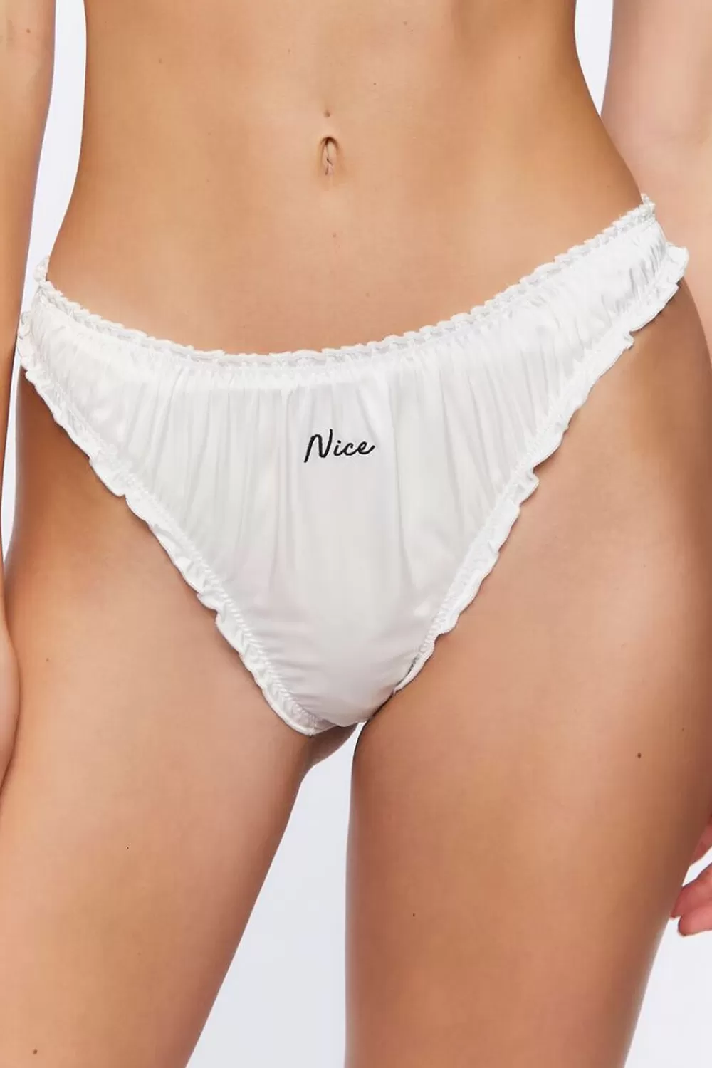 Loungewear>Forever 21 Satin Nice Cheeky Panties Ivory