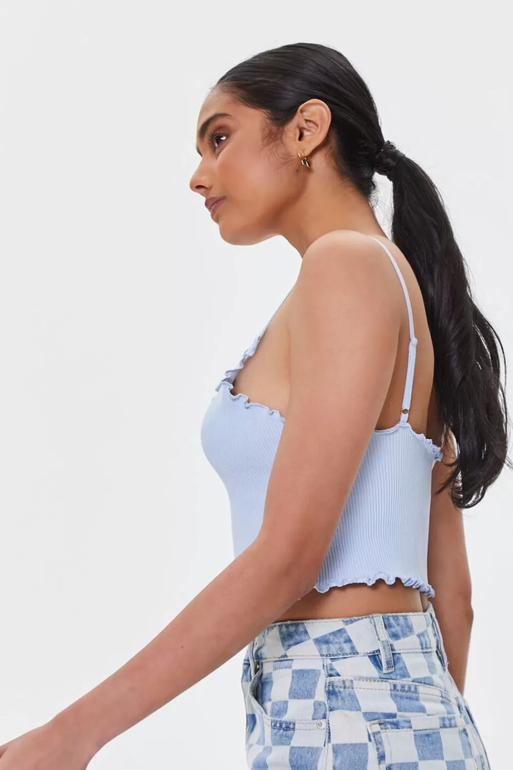Forever 21 Seamless Lettuce-Edge Cropped Cami | Women Tops