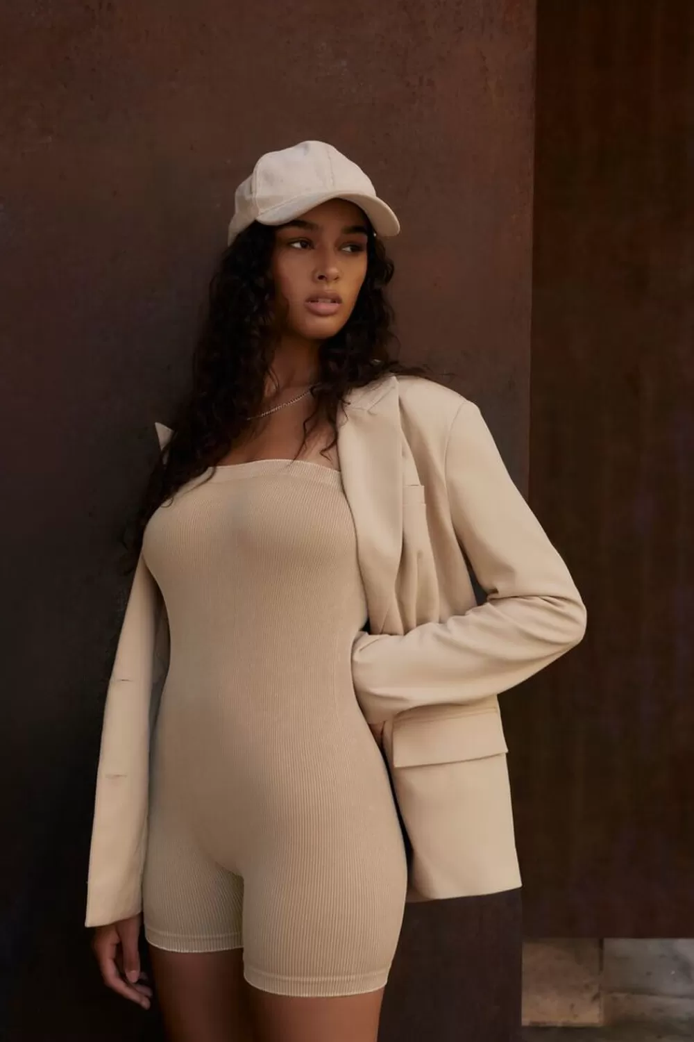 Rompers + Jumpsuits>Forever 21 Seamless Strapless Romper Taupe