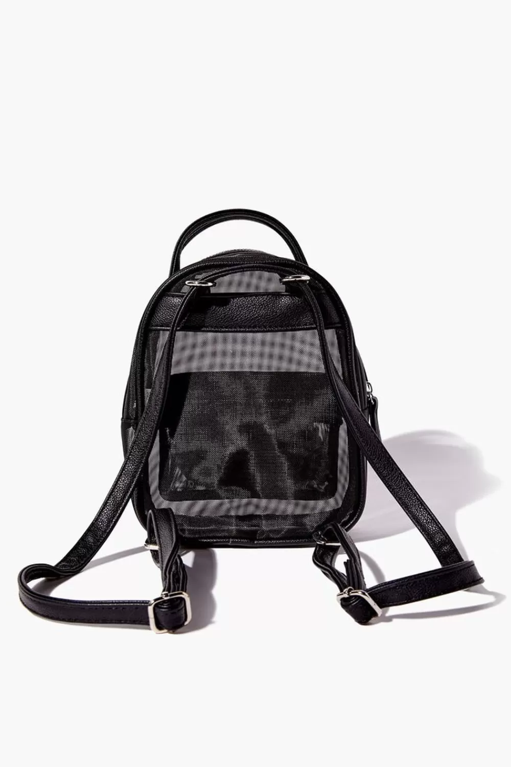 Bags + Backpacks>Forever 21 Semi-Sheer Mini Backpack Black