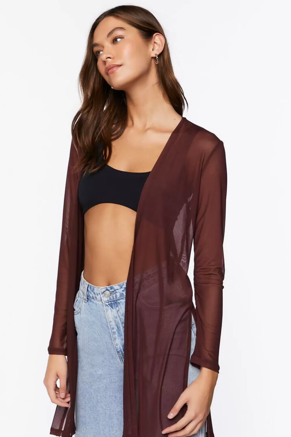 Forever 21 Sheer Open-Front Kimono | Women Tops
