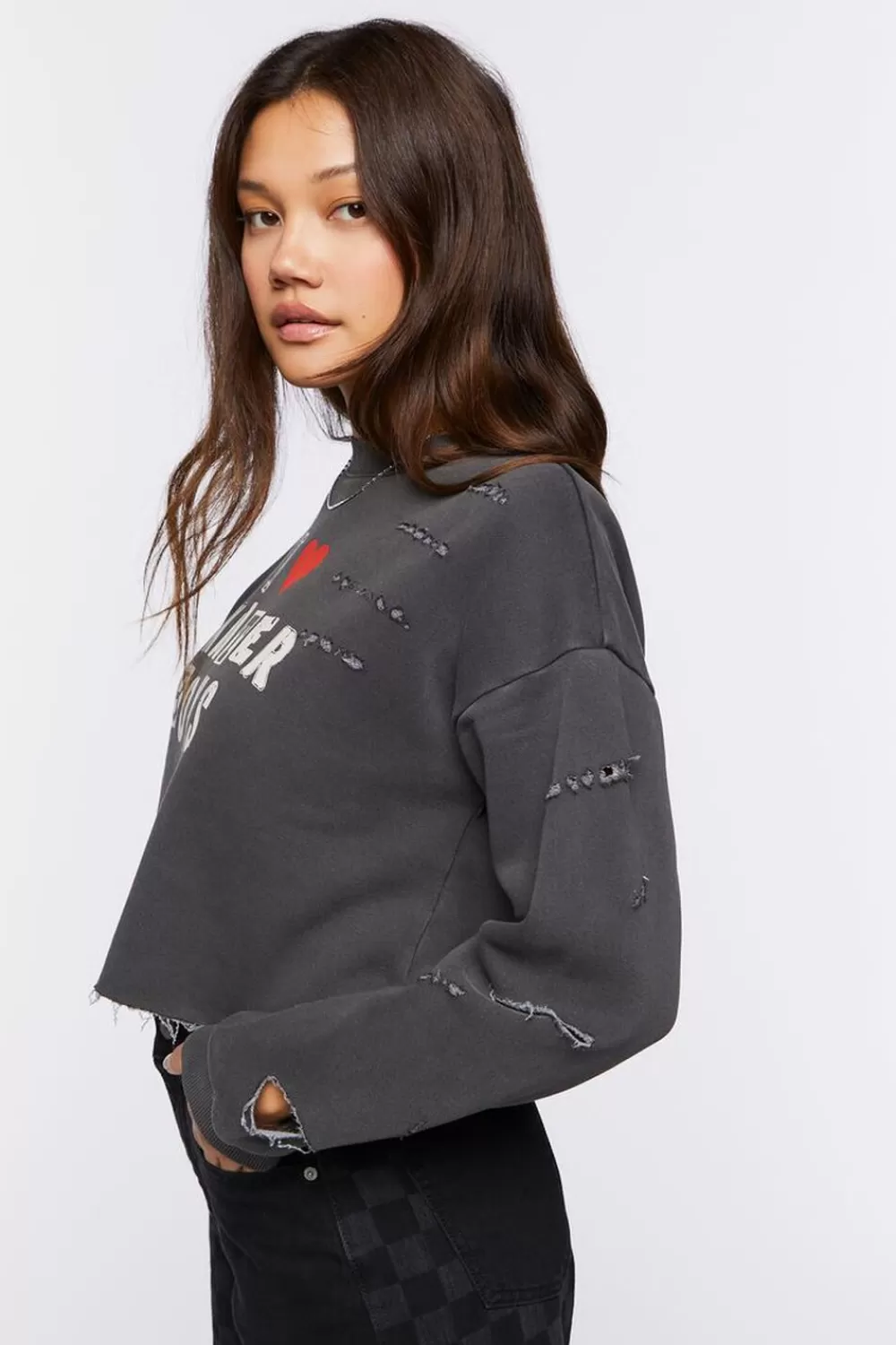 Forever 21 Skater Boys Graphic Cropped Pullover | Women Tops