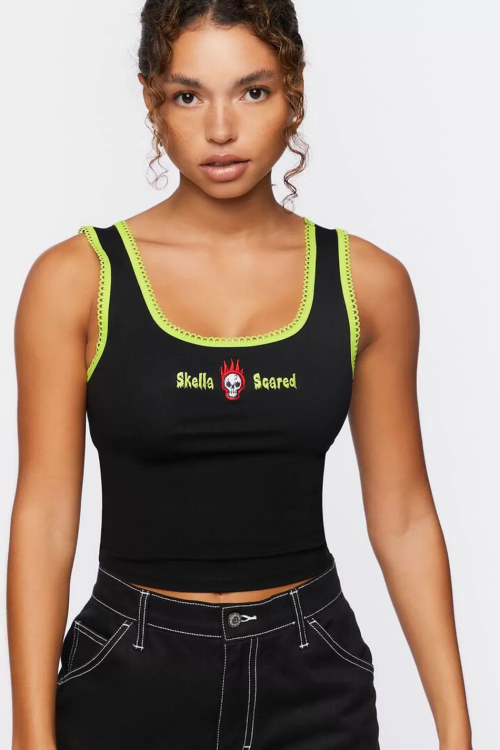 Forever 21 Skella Scared Graphic Tank Top | Women Tops