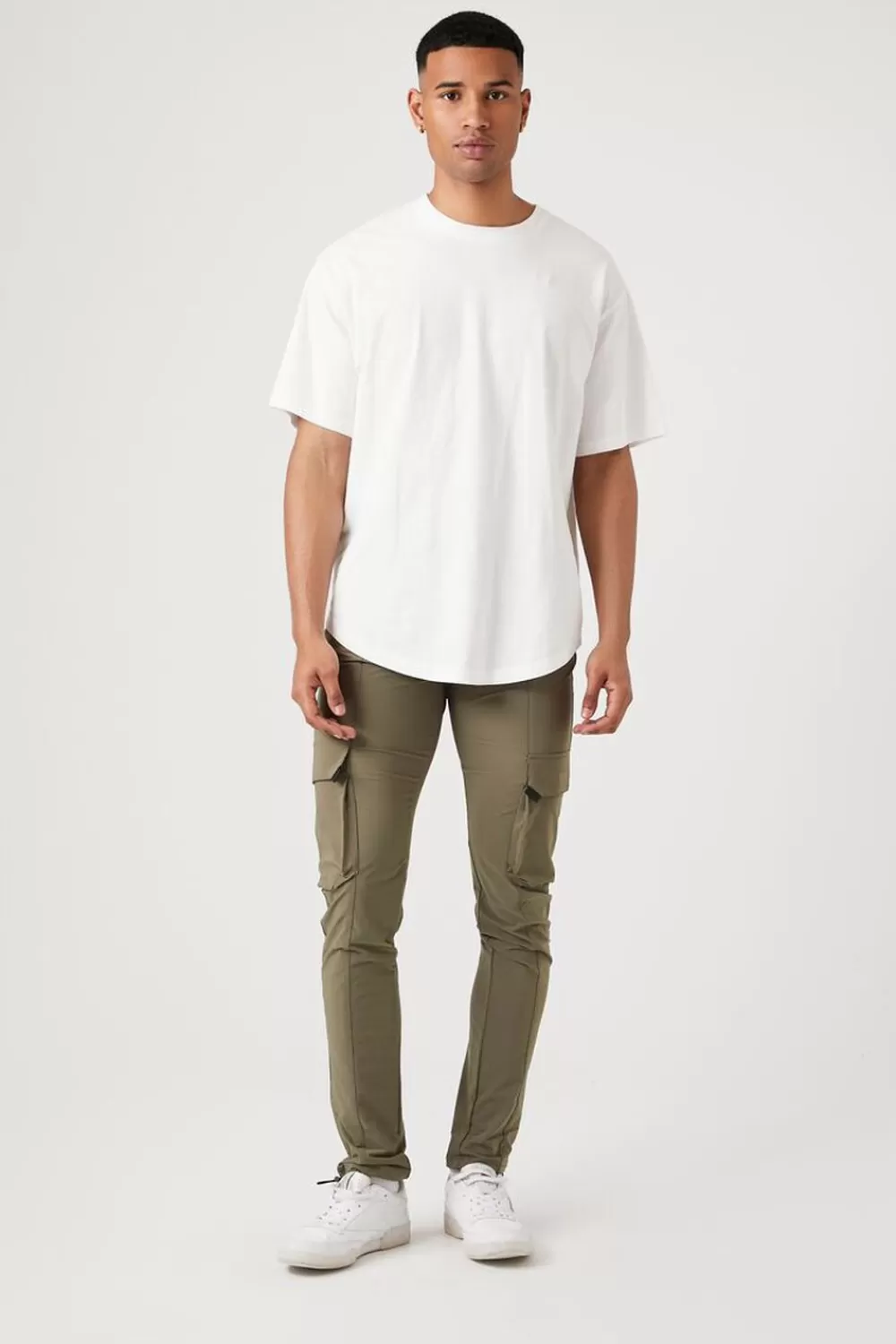 Bottoms>Forever 21 Skinny Drawstring Joggers Olive