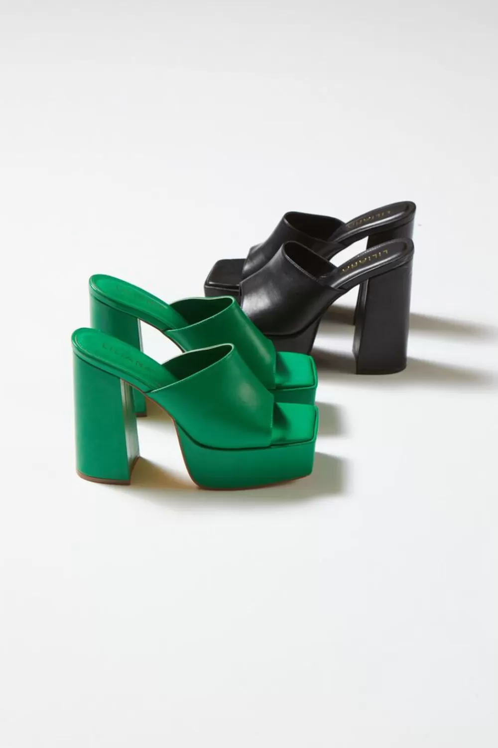 Heels>Forever 21 Slip-On Platform Heels Green