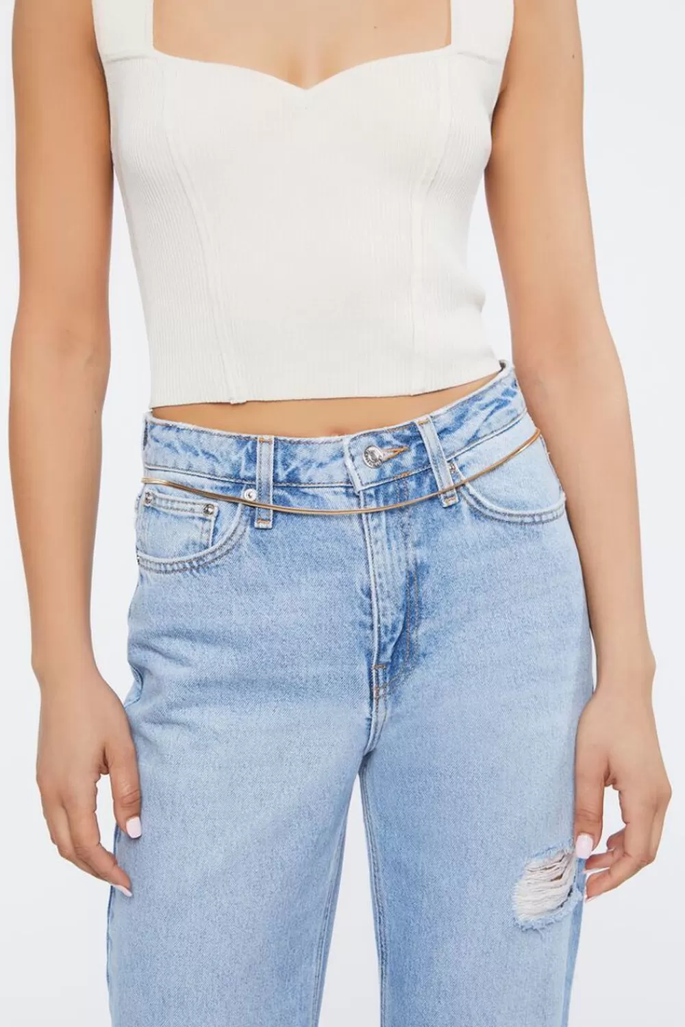 Body Jewelry>Forever 21 Snake Chain Belly Chain Gold