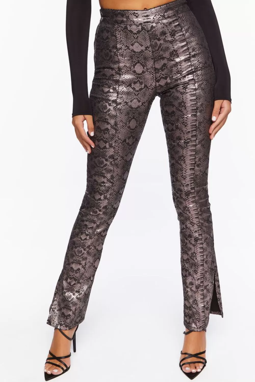 Bottoms>Forever 21 Snake Print Stretch Jeans Purple