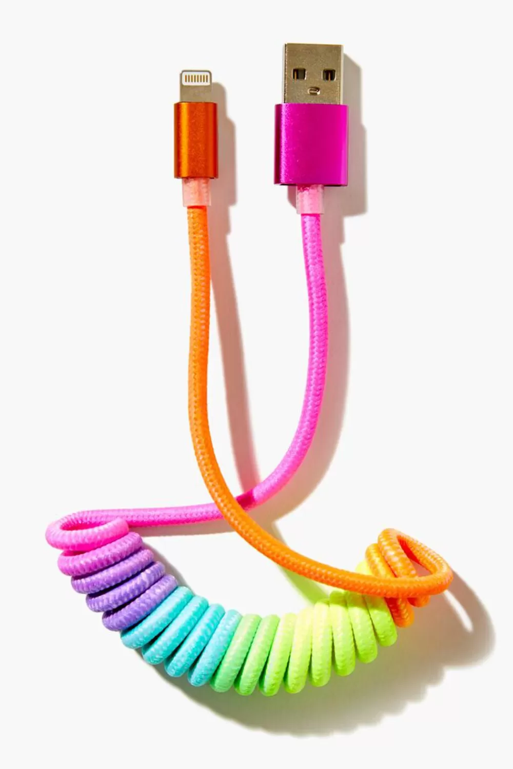 Electronics + Accessories>Forever 21 Spiral Charging Cable Rainbow