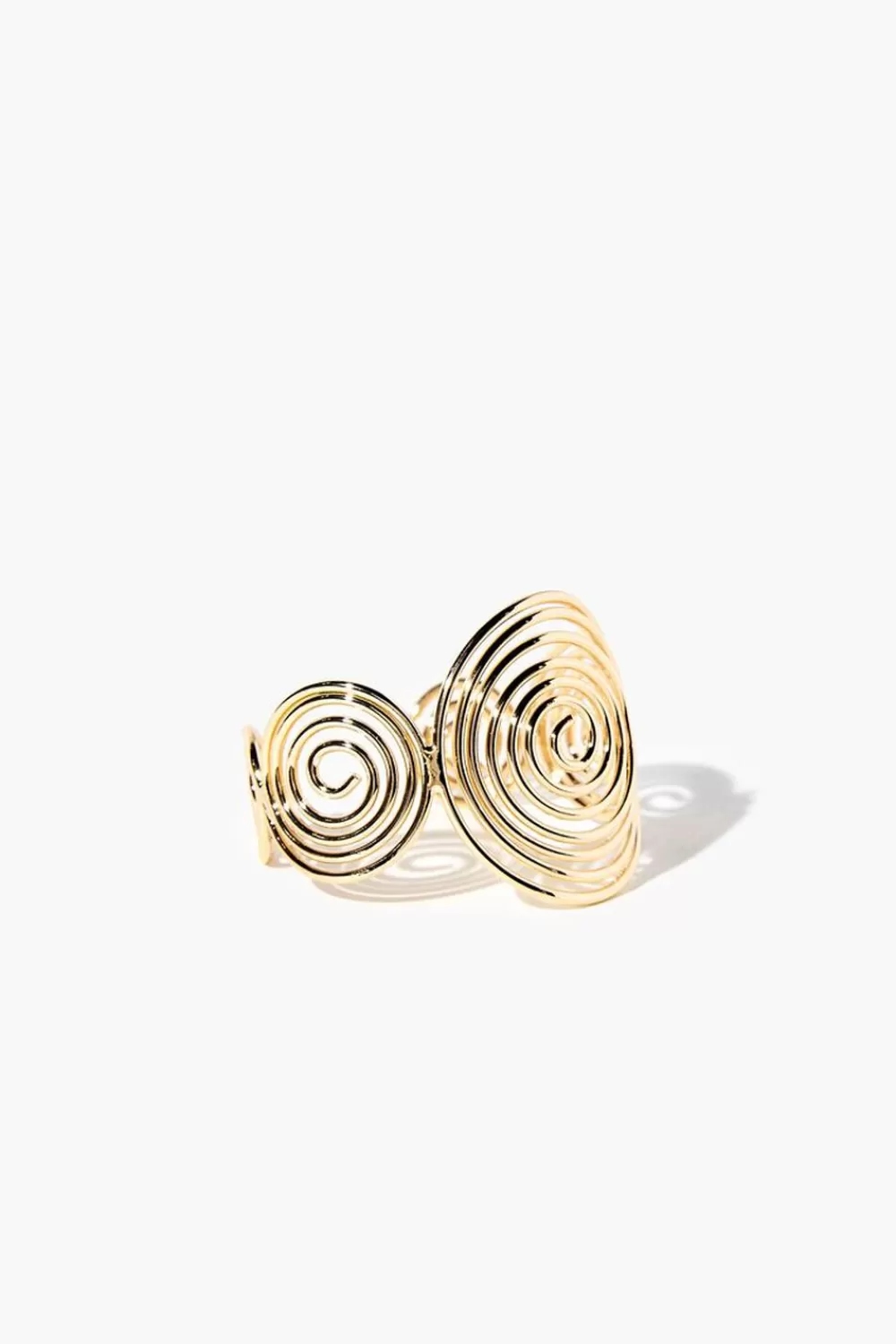 Bracelets>Forever 21 Spiral Cuff Bracelet Gold