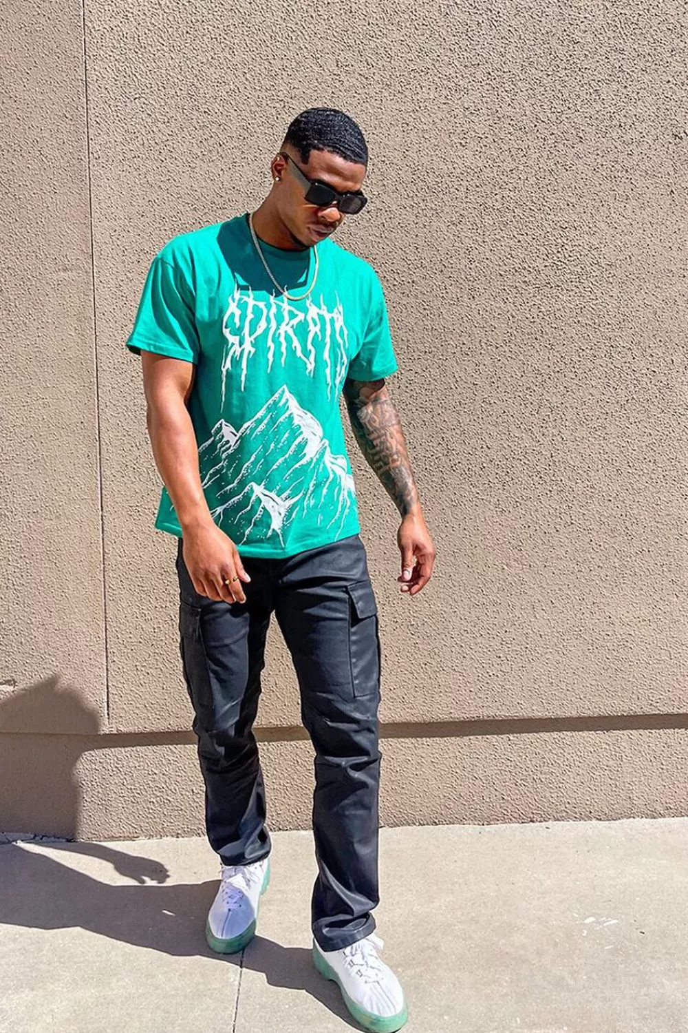 Graphic Tees>Forever 21 Spirits Graphic Tee Green/White