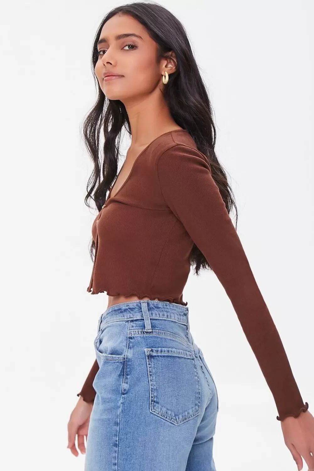 Forever 21 Split-Front Crop Top | Women Tops