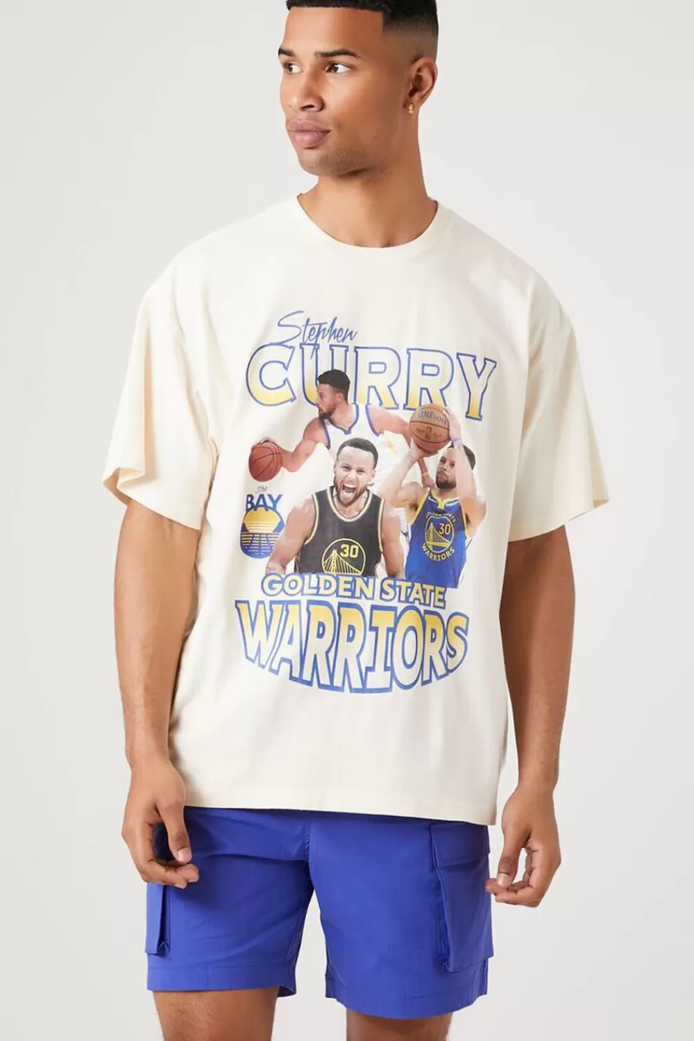 Graphic Tees>Forever 21 Stephen Curry Graphic Tee Cream/Multi