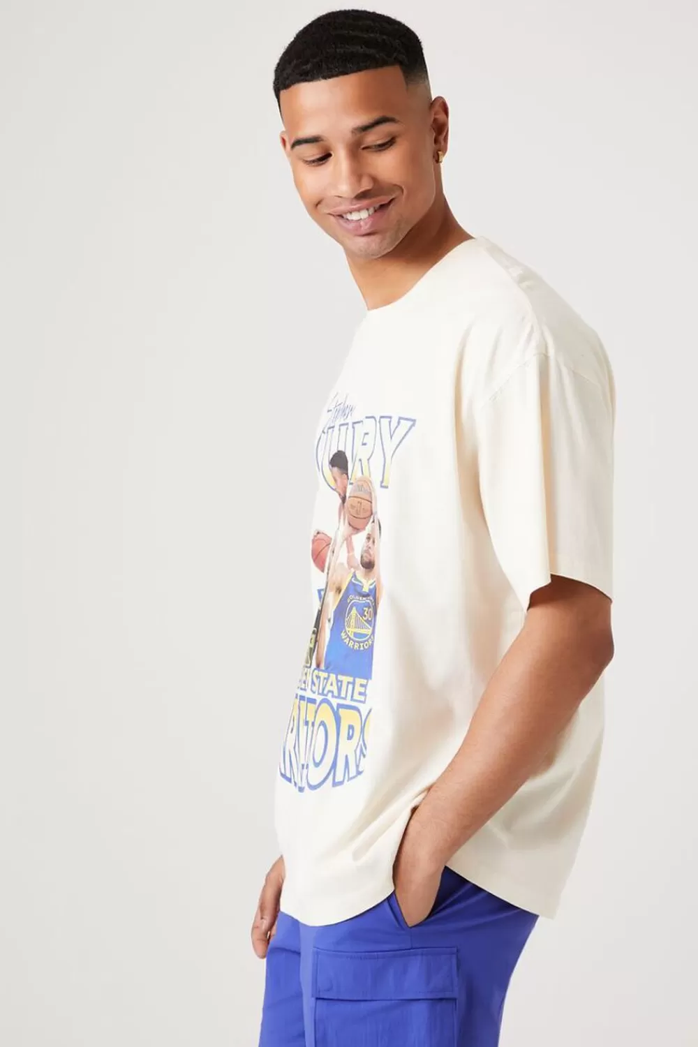 Graphic Tees>Forever 21 Stephen Curry Graphic Tee Cream/Multi