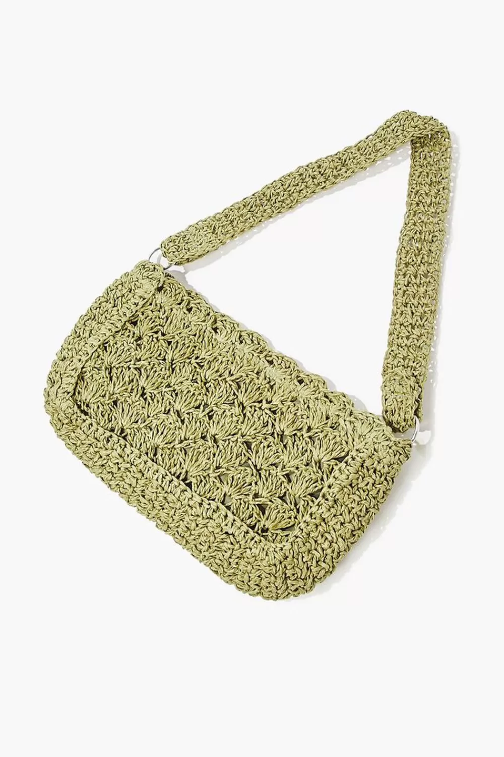 Bags + Backpacks>Forever 21 Straw Baguette Bag Green