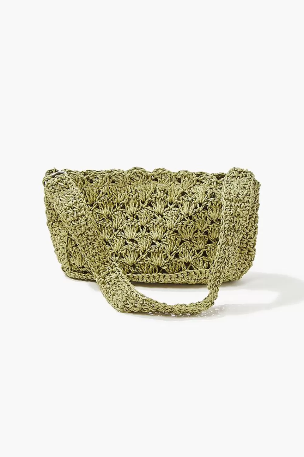 Bags + Backpacks>Forever 21 Straw Baguette Bag Green