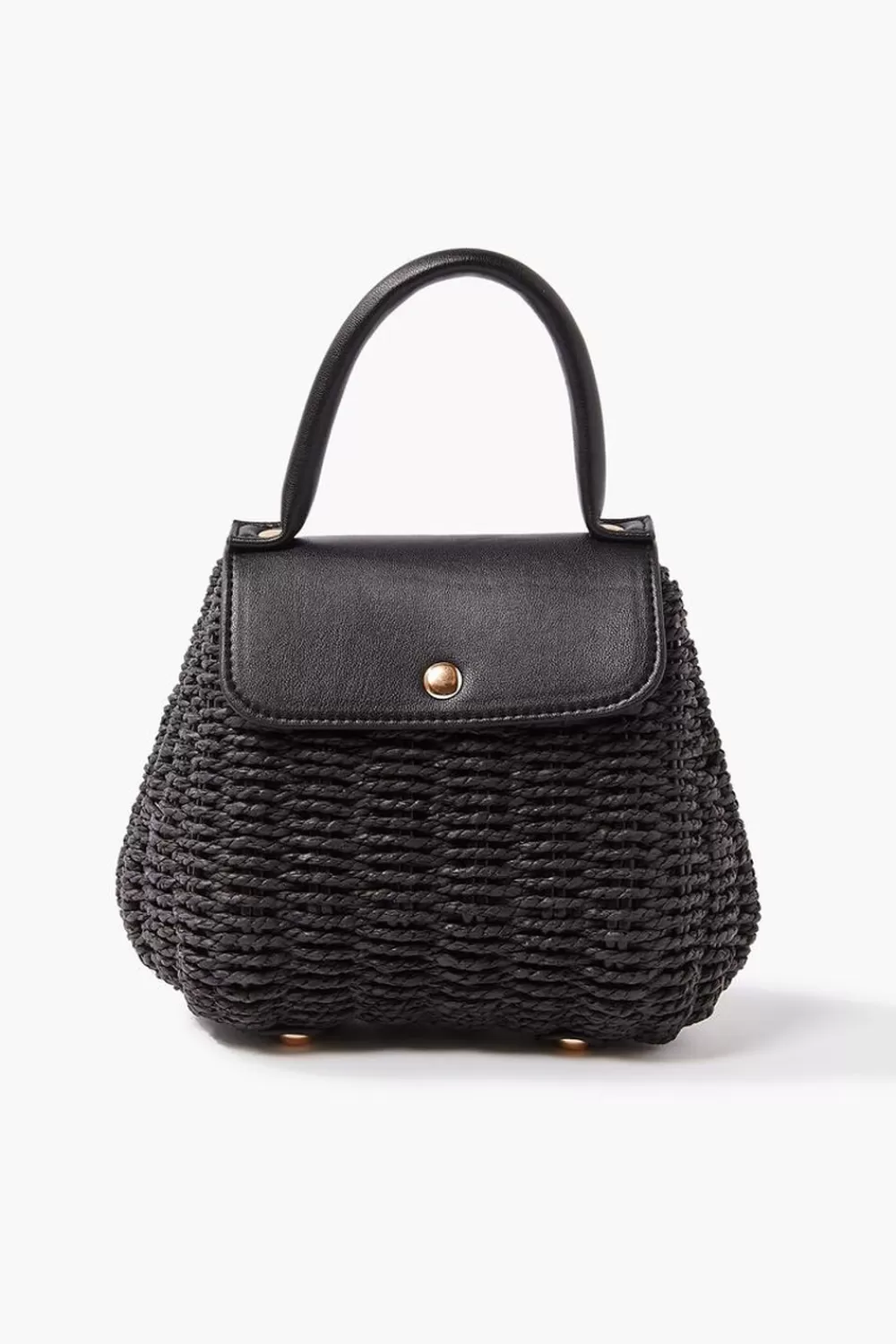 Bags + Backpacks>Forever 21 Straw Chain Crossbody Bag Black