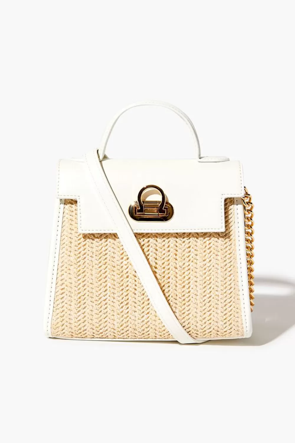 Bags + Backpacks>Forever 21 Straw Crossbody Bag White/Natural