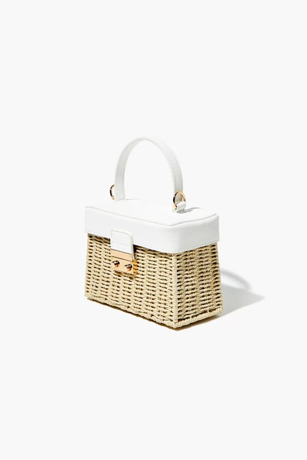 Bags + Backpacks>Forever 21 Straw Crossbody Bag White