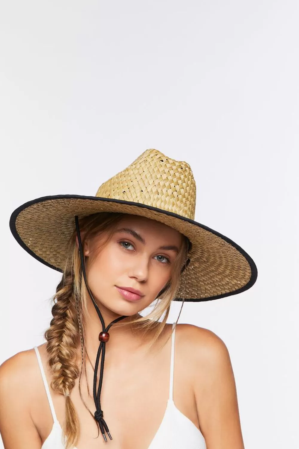 Hats + Beanies>Forever 21 Straw Panama Hat Natural/Black
