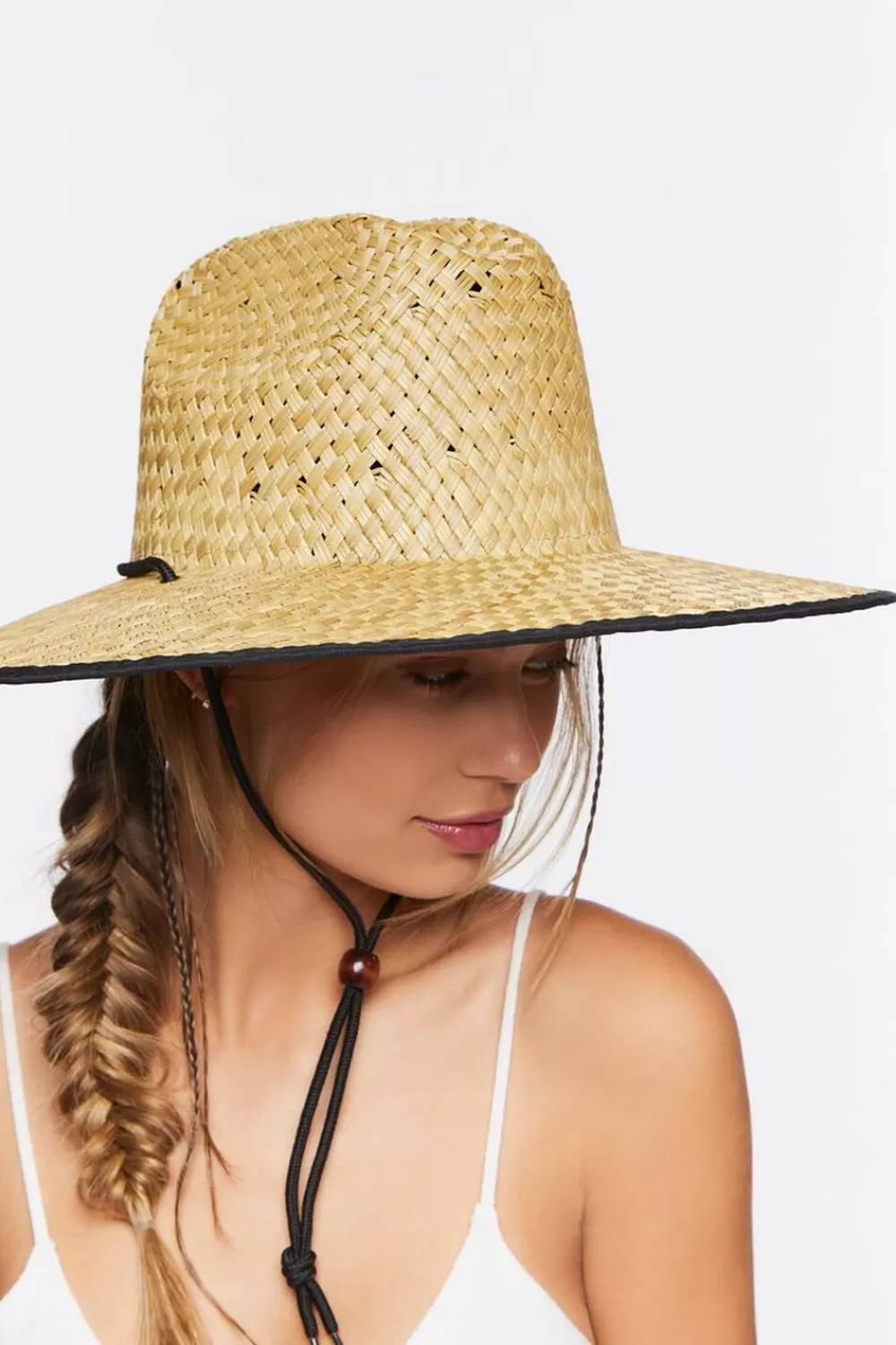 Hats + Beanies>Forever 21 Straw Panama Hat Natural/Black