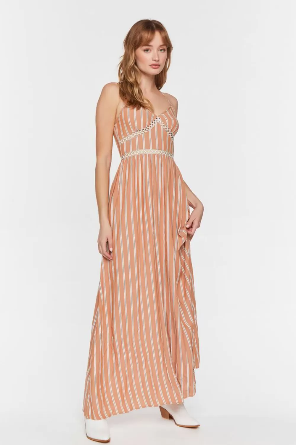 Forever 21 Striped Cutout Maxi Dress | Women Dresses