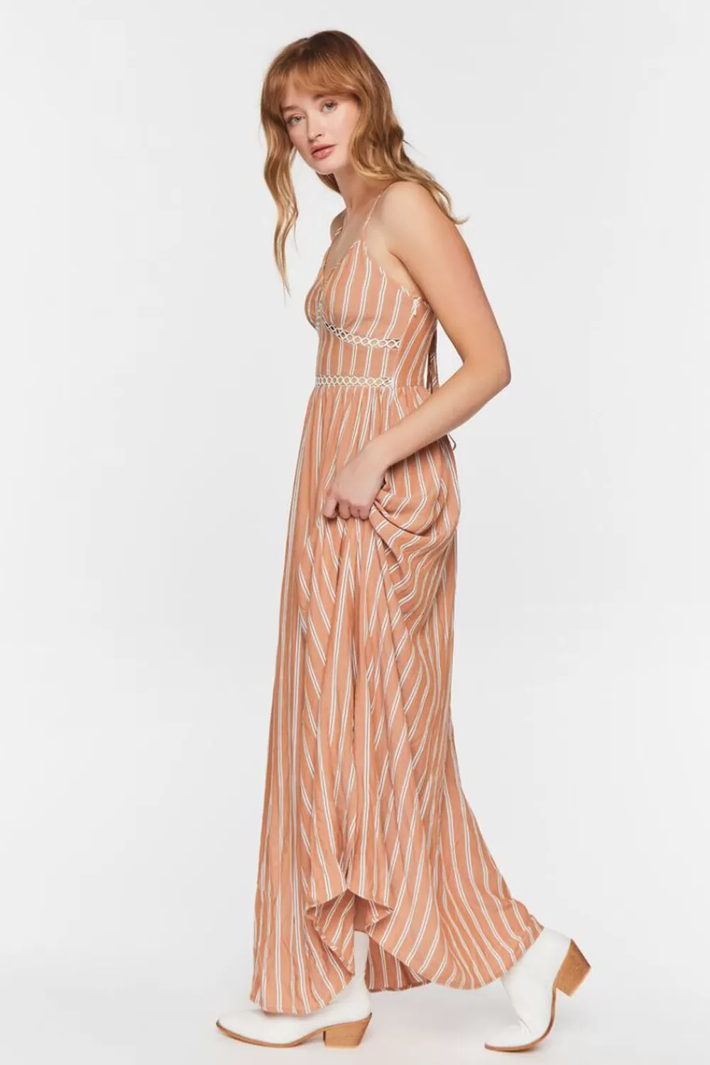 Forever 21 Striped Cutout Maxi Dress | Women Dresses