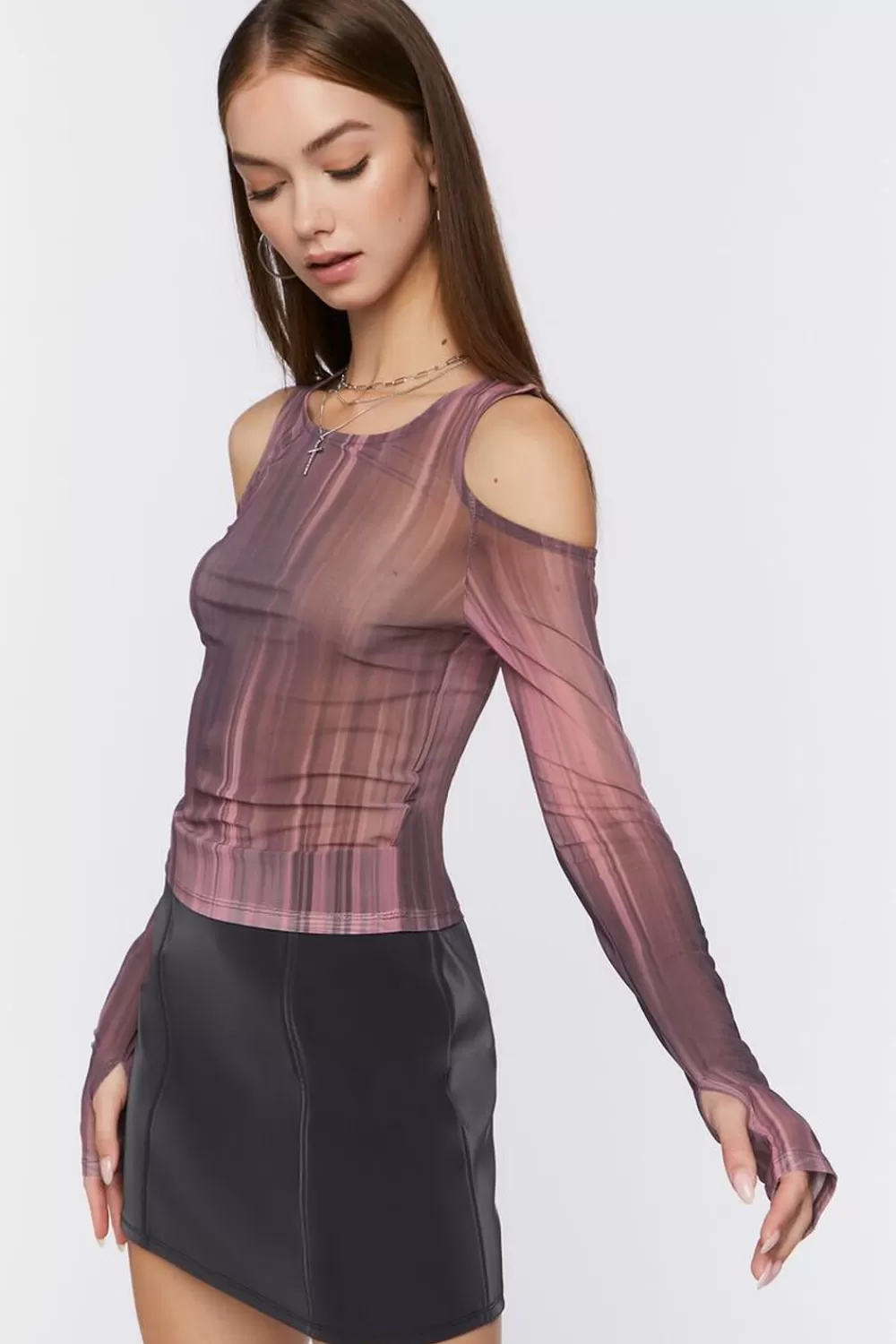 Forever 21 Striped Open-Shoulder Top | Women Tops