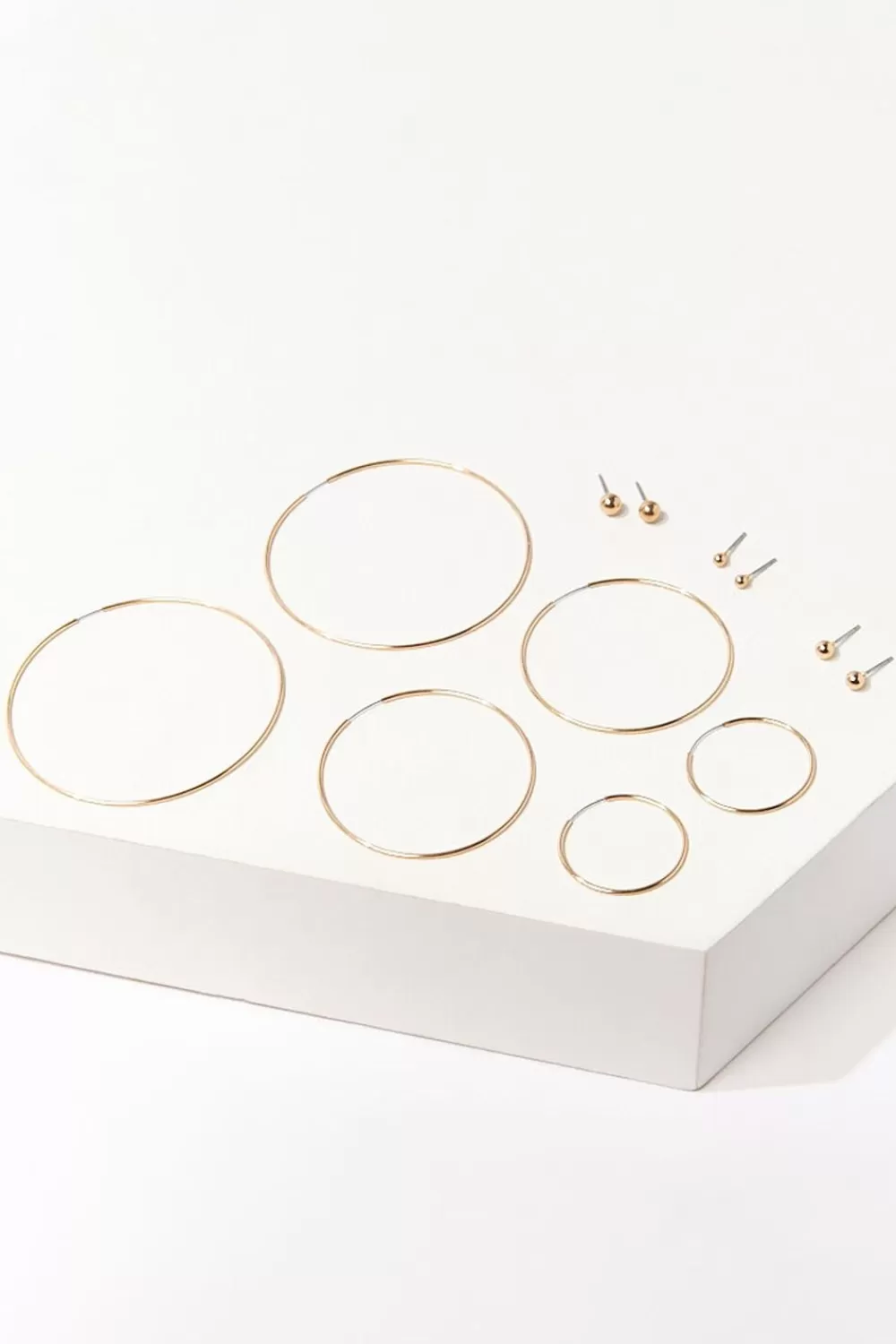 Earrings>Forever 21 Stud & Hoop Earring Set Gold