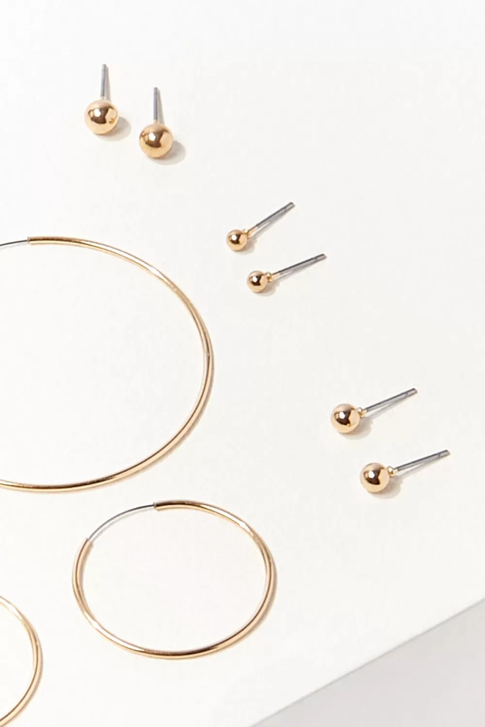 Earrings>Forever 21 Stud & Hoop Earring Set Gold