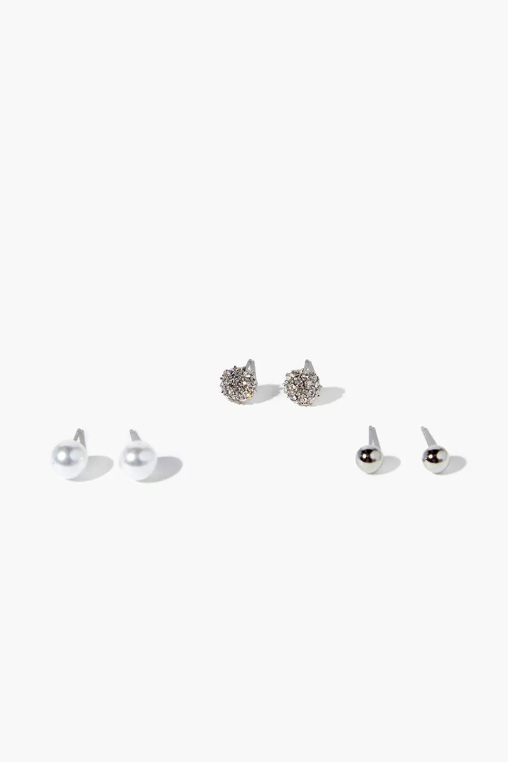 Earrings>Forever 21 Studs & Hoops Earring Set Silver