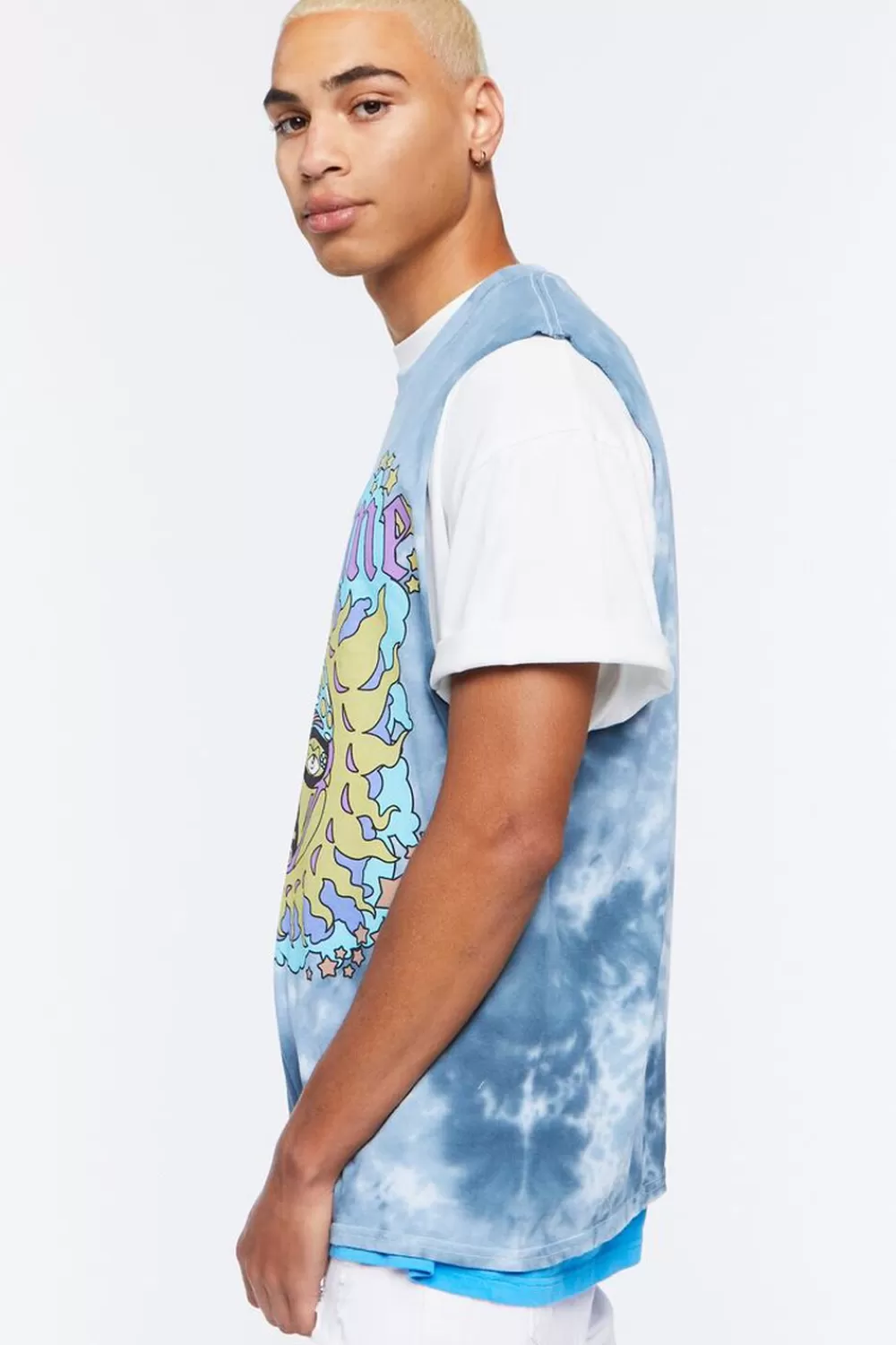 Graphic Tees>Forever 21 Sublime Graphic Muscle Tee Blue/Multi