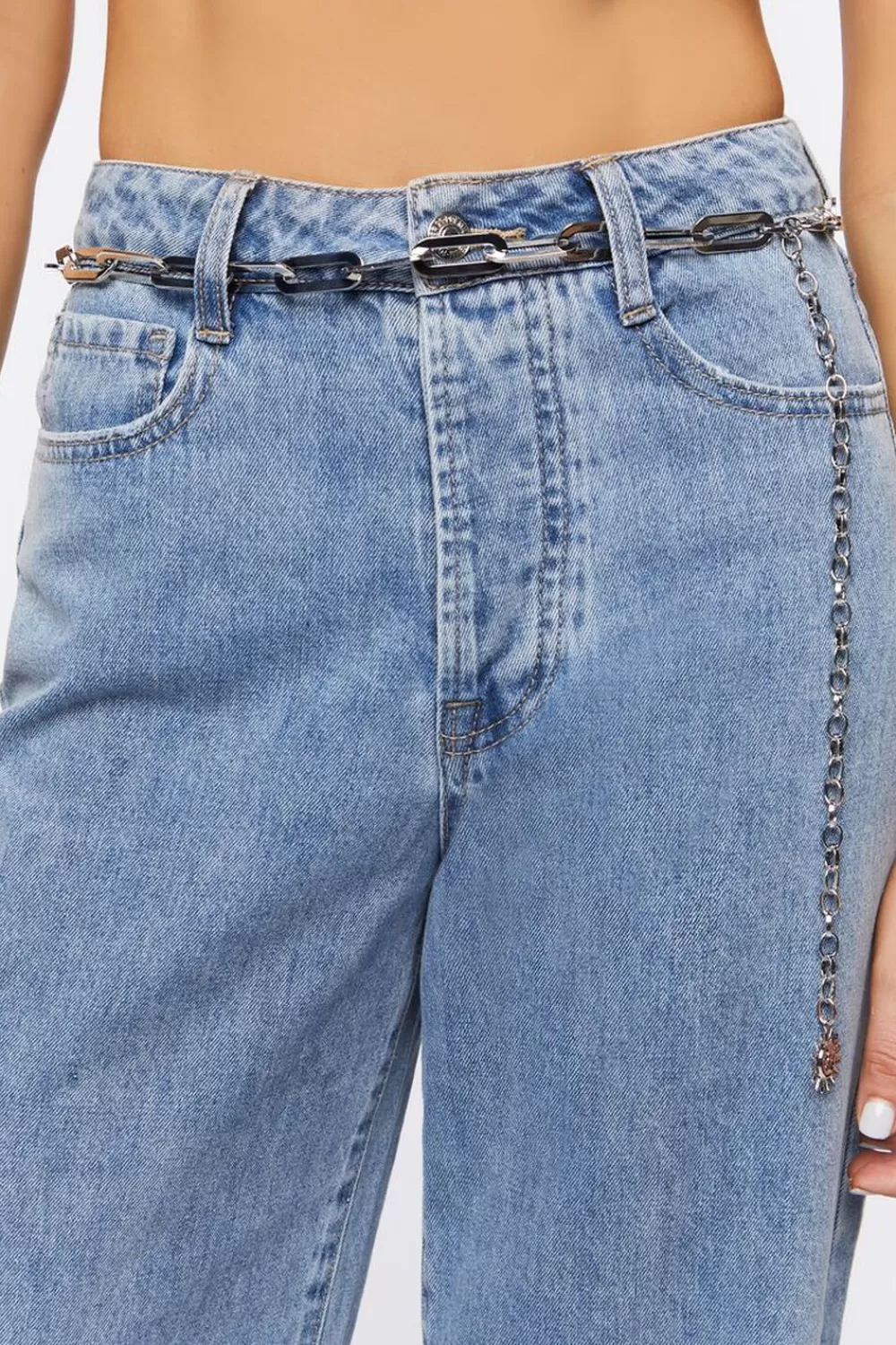 Belts>Forever 21 Sun Charm Chain Belt Silver