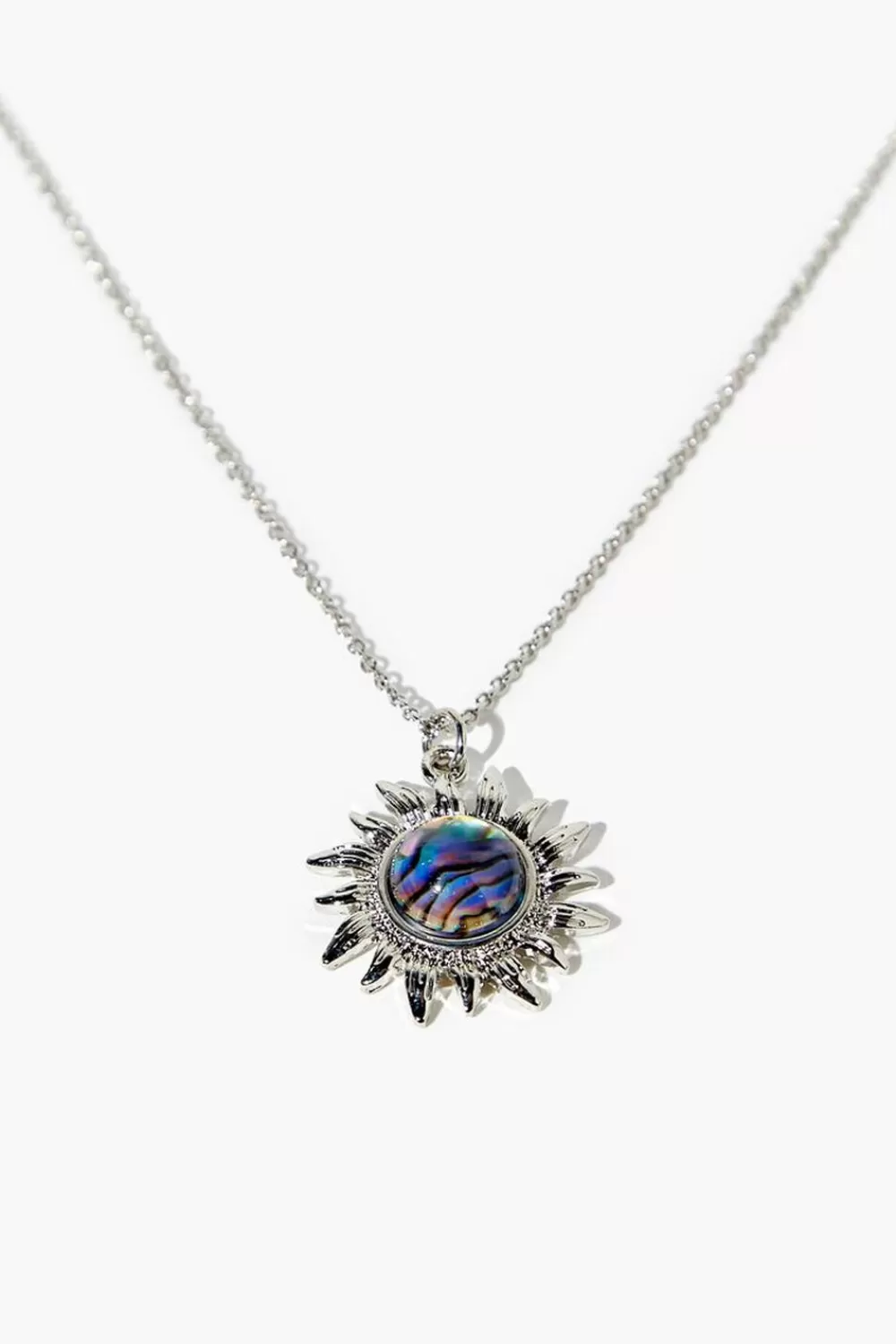 Necklaces>Forever 21 Sun Pendant Necklace Silver