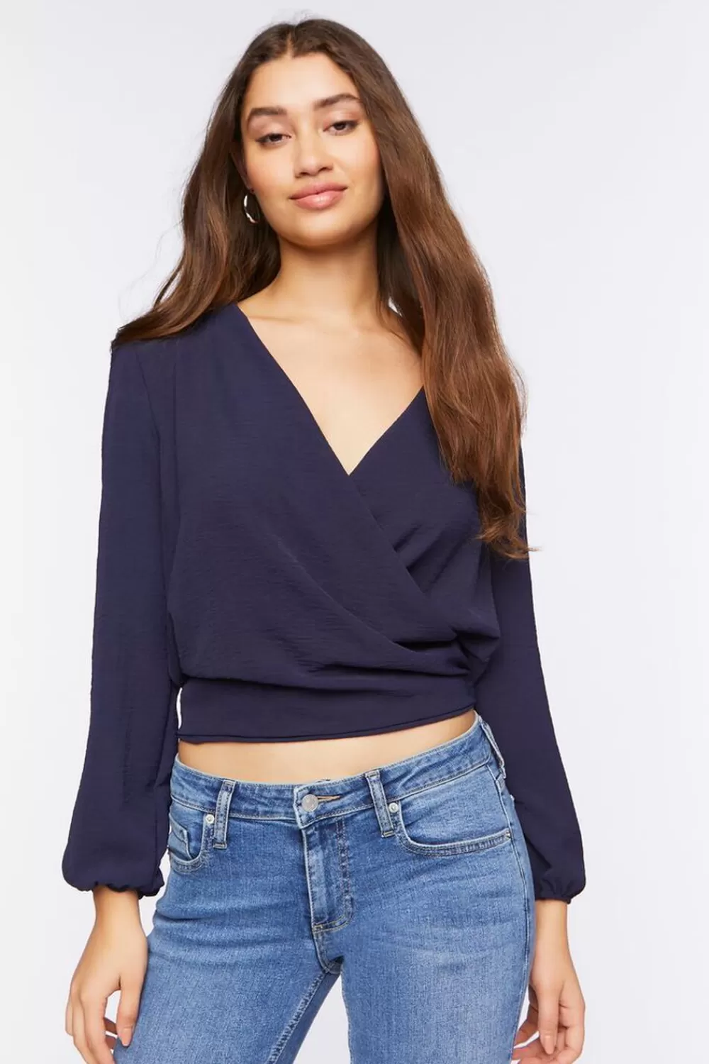 Forever 21 Surplice Long-Sleeve Top | Women Tops