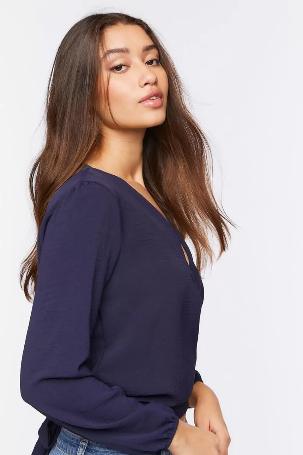 Forever 21 Surplice Long-Sleeve Top | Women Tops