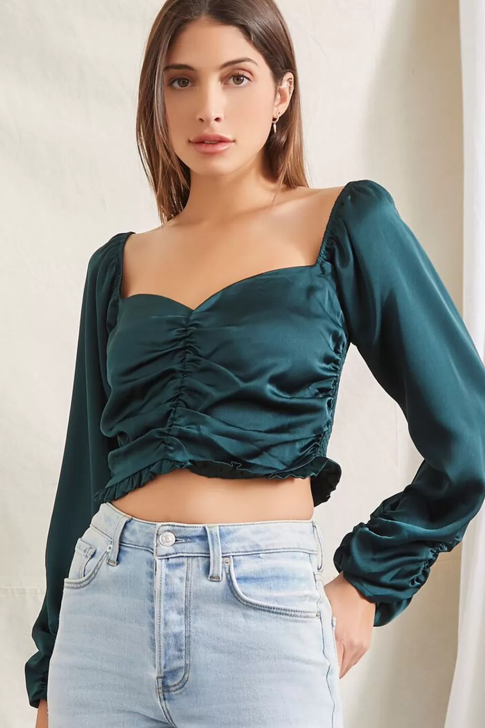 Forever 21 Sweetheart Smocked Crop Top | Women Tops