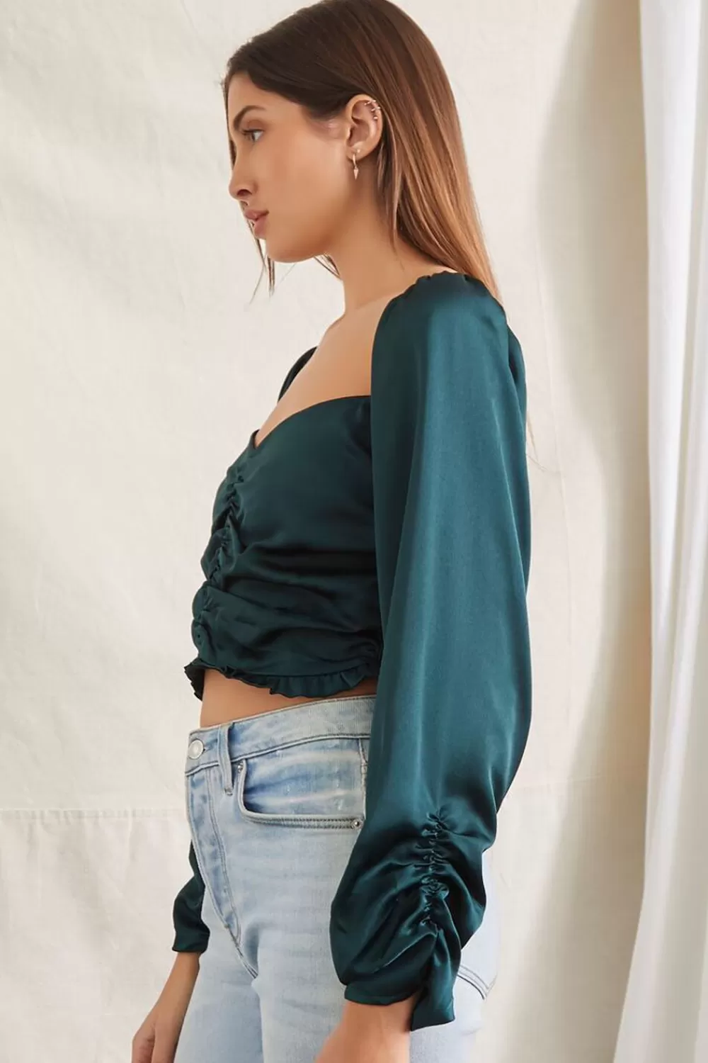 Forever 21 Sweetheart Smocked Crop Top | Women Tops