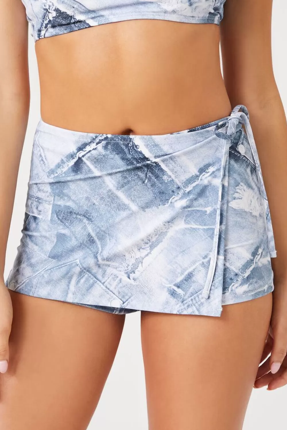 Swimwear>Forever 21 Swim Skort Denim
