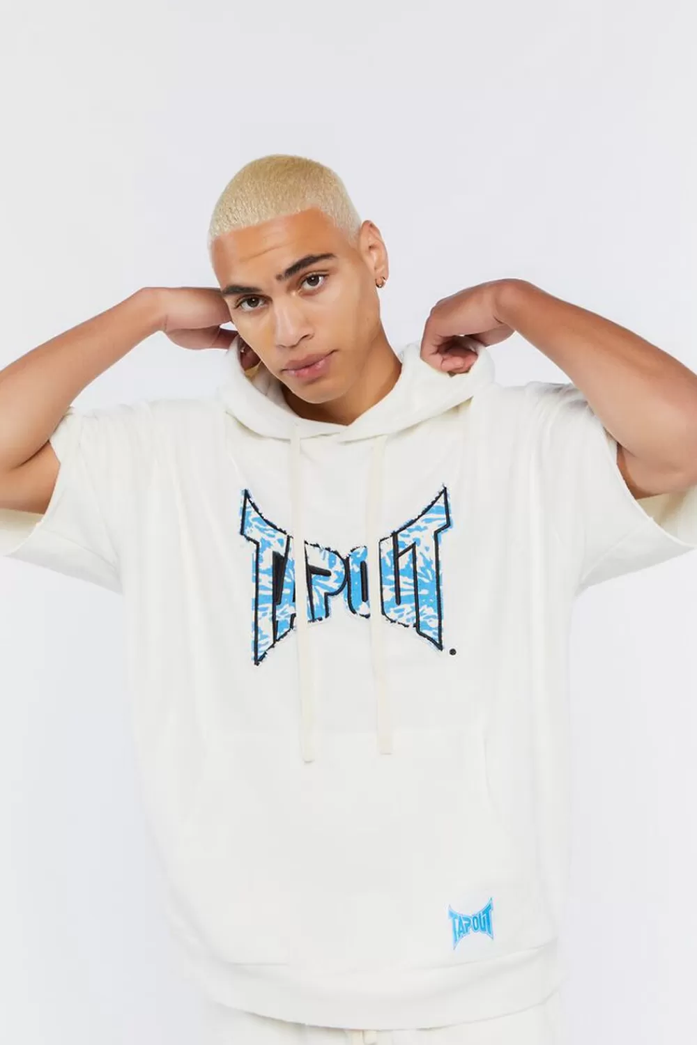 Graphic Tees>Forever 21 Tapout Short-Sleeve Hoodie White/Multi