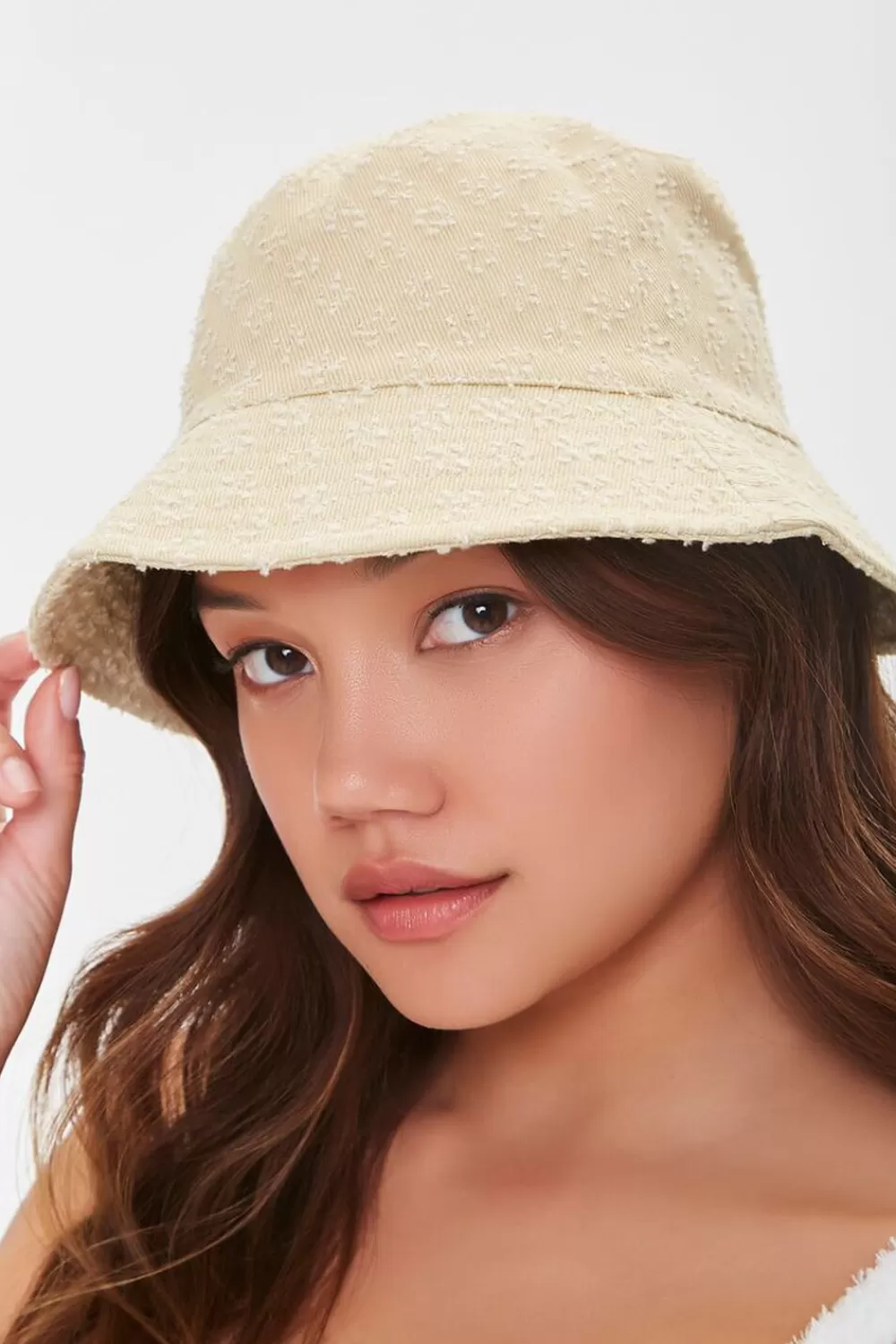Hats + Beanies>Forever 21 Textured Bucket Hat Khaki