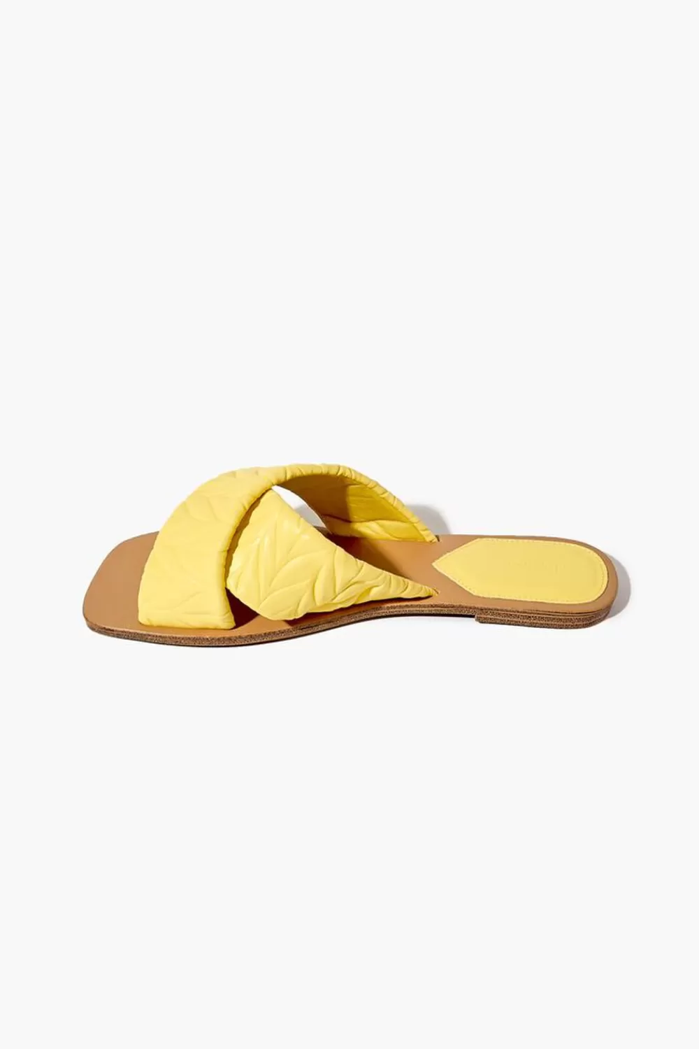 Swimwear>Forever 21 Textured Crisscross Sandals Yellow