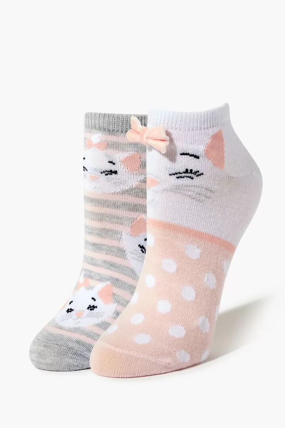 Socks + Tights>Forever 21 The Aristocats Marie Ankle Socks - 2 Pack Pink/Multi