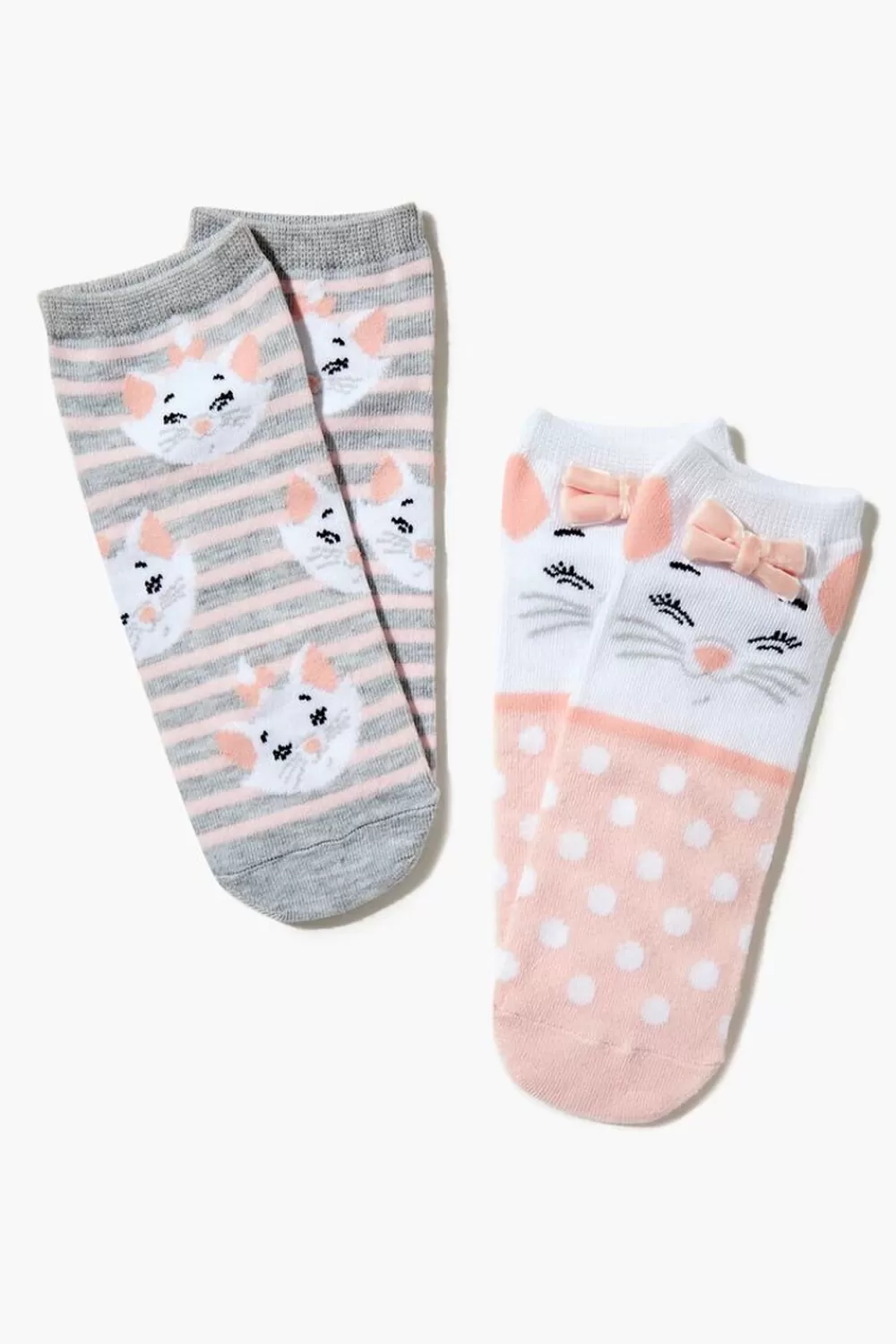 Socks + Tights>Forever 21 The Aristocats Marie Ankle Socks - 2 Pack Pink/Multi