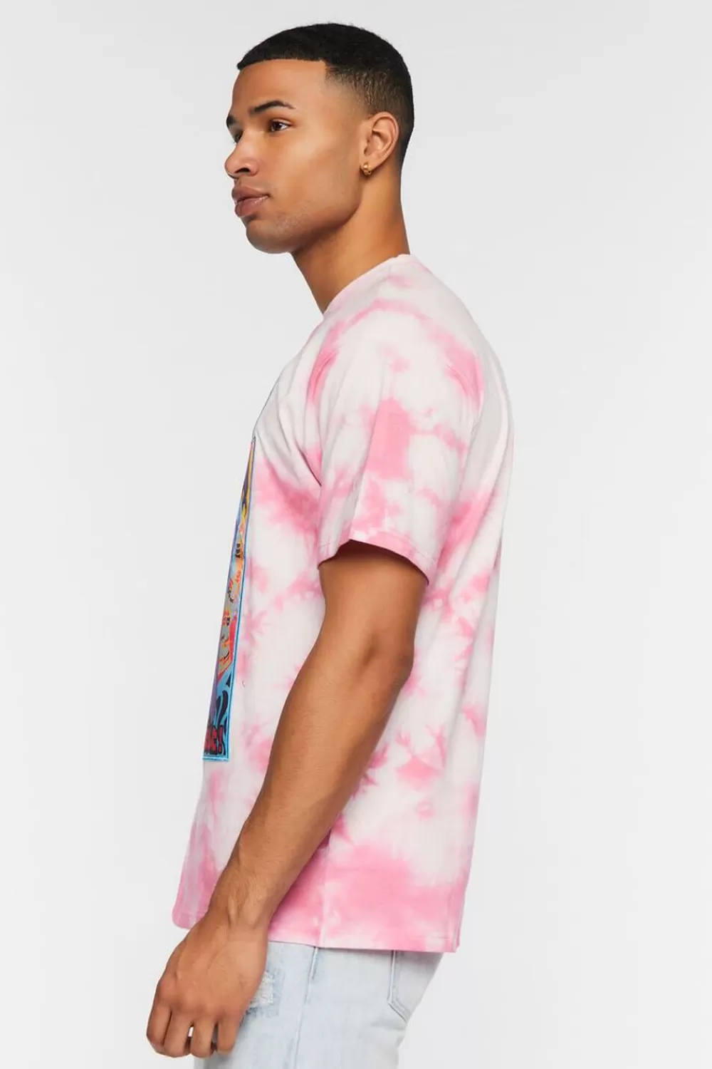 Graphic Tees>Forever 21 Tie-Dye Hazy Daze Graphic Tee Hot Pink/Multi