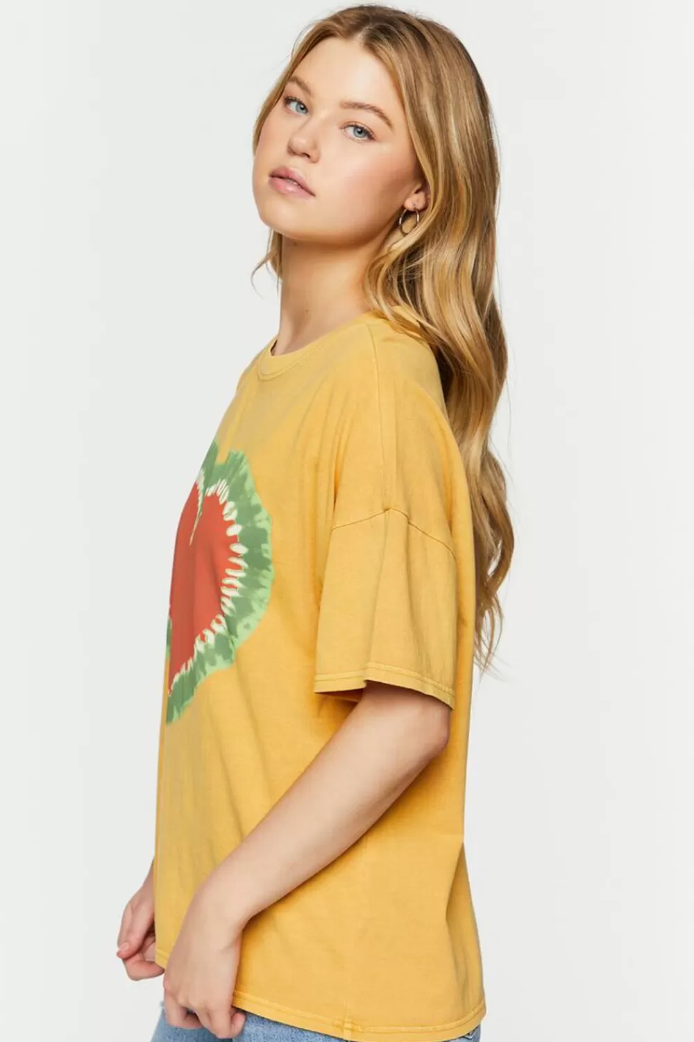 Forever 21 Tie-Dye Heart Graphic Tee | Women Tops