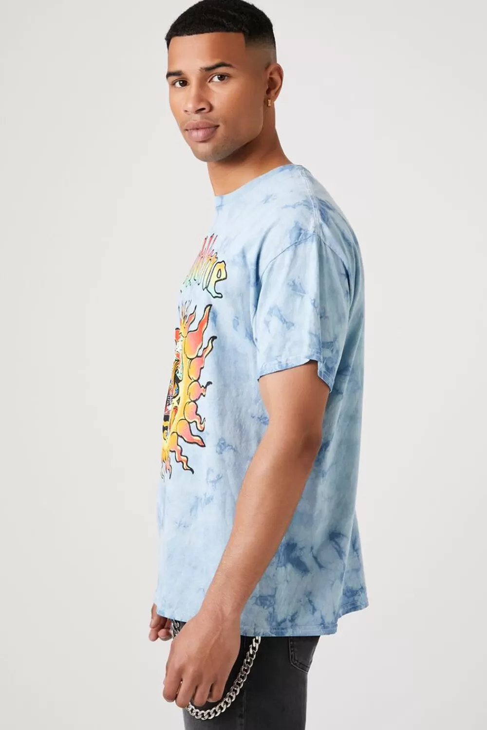 Graphic Tees>Forever 21 Tie-Dye Sublime Graphic Tee Sky Blue/Multi