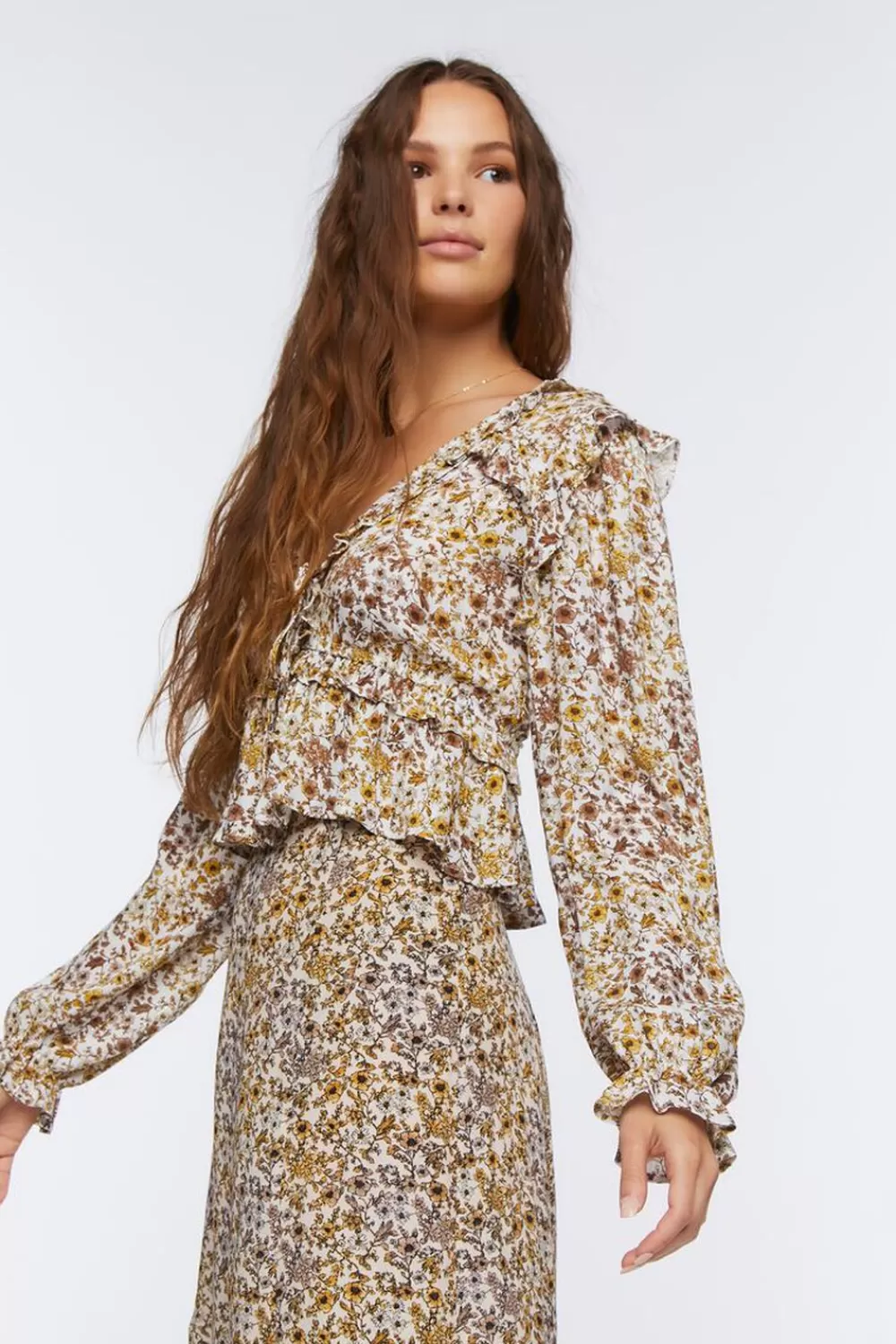Forever 21 Tie-Front Floral Print Top | Women Tops
