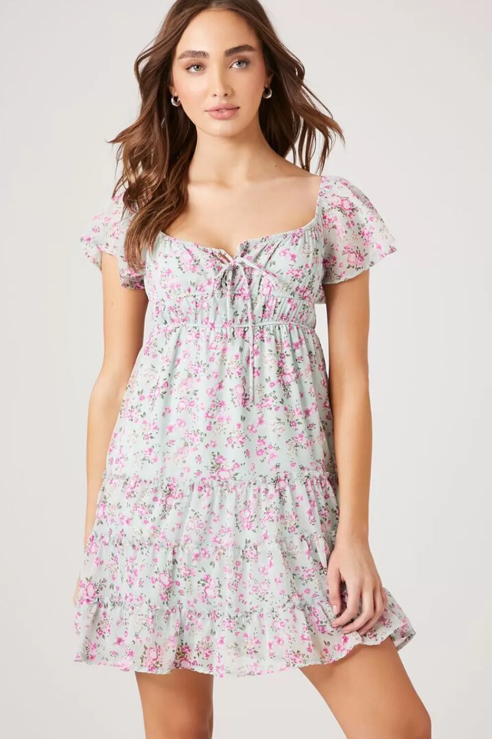 Forever 21 Tiered Floral Print Mini Dress | Women Dresses